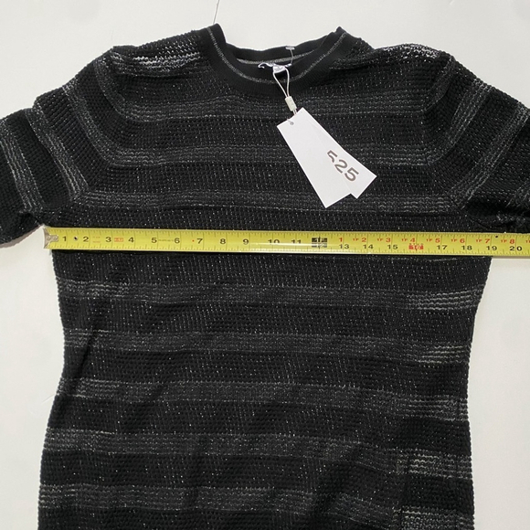 525 America | Sweater Dress | Black & Shimmer | Women’s Large - Picture 7 of 9